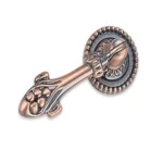 مسكة خزانة المطبخ، زنك، تشطيب نحاسي أصفر معتق ( برونزي )