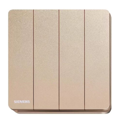 مفتاح انارة رباعي دركسيون 16 امبير 86×86 مم، ذهبي وردي | Siemens (دلتا أرينا)