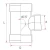 قسام نقاص °87.5 UPVC مقاس 110 مم، طول 168 مم، لون رمادي | Cosmoplast - Image 2