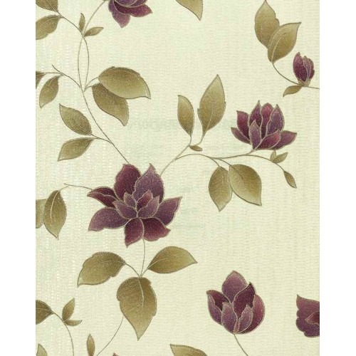 Italian Floral Wallpaper Size 10m x 0.53m, Beige Color, Model 32478 | Balbaid Decor Company
