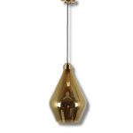 Single Ceiling Hanging Pendant, Gold Color, 80 cm Wire, Size 40 cm