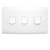 Electrical light switch 3 gang 2 way 10 Amp ALF Classic Alfanar Size 14 × 7 cm Color White 
