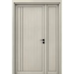 Premium Wooden Door and a Half, grey Color, Size 160×235 cm, 6 cm Thickness, Model BMO2