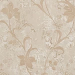 Floral Wall Covering, light beige Color, Length 10m, Width 1.06m, Model 5847  