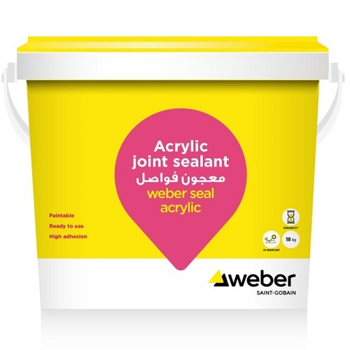 Weber Seal Acrylic Joint Filler Grey Color 18 kg Pack | Sodamco-Weber