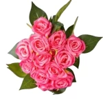 باقة زهور صناعية الماليا، لون وردى، ارتفاع 27 سم