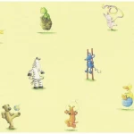  Youth and children Wallpaper, yellow Color, Length 10m, Width 0.53m, Model 295818