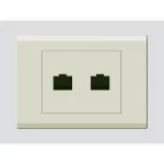 Telephone and Data Outlet Size 7x7 cm Cat6 and Cat3, 16 Amp Art DNA E3 Beige Color