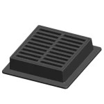 Cast Iron Gully Grating Size 450×450 mm, Square Shape,  12.5 Tons Load  Gray Color | Saudi Cast Factory