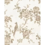 Italian Wallpaper Light Beige Color Floral Design, Size 10mx1.06m, Model 81727