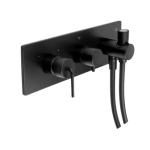 Three Way Concealed Shower Mixer 11×34.9×8.5 cm Matte Black | Hatch Company