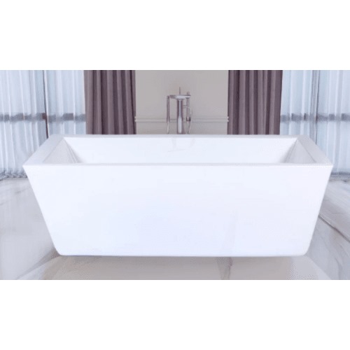 Unix Bathroom Bathtub 80x150 cm Acrylic White, Beveled Design | Albayt Alaniq Sanitary Tools