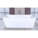 Unix Bathroom Bathtub White, Beveled Design, Size 80×150 cm