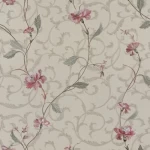  Wall decoration floral design, size 10 m x 0.73 m, pale beige color, model 3918