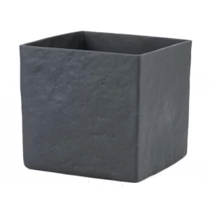 Stone Plant Pot 18x17 cm Dark Gray Color | Sultan Garden Center
