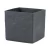 Stone plant pot size 18x17 cm dark gray color