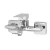 Bathtub Mixer Brass Height 10.9 cm, Size 21.5x18.8 cm, Chrome Color | Abyat Company - Image 2