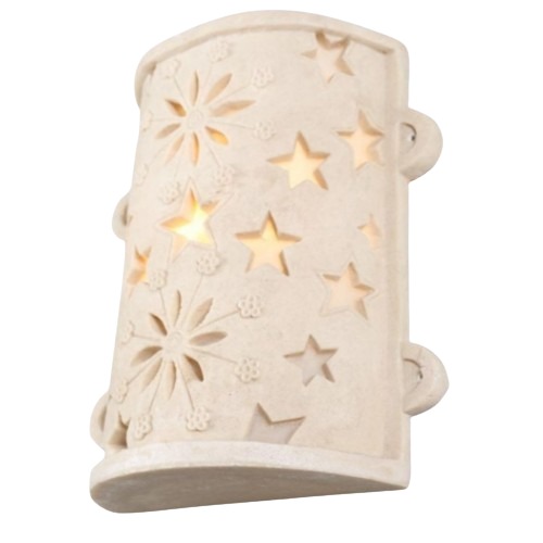 Oriental Wall Sconce Marble, 1 Bulb, Length 38 cm, Beige Color | Matkel Store