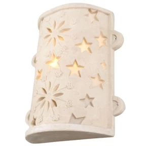 Oriental Wall Sconce Marble, 1 Bulb, Length 38 cm, Beige Color | Matkel Store