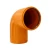 UPVC Plastic Elbow  87° Non pressure Size 200 mm Color Orange Al-Munif