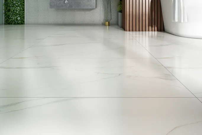 Polish Porcelain Tiles 120x60 cm, White Color, Prozzo Model | Abyat Company