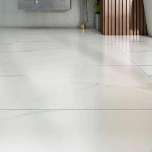 Polish Porcelain Tiles Size 120 x60  cm, White Color, Prozzo Model
