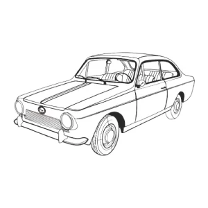 Metallic Decorative Board Anatolian A1 Car, 100 cm Width, 49 cm Height, Black | 