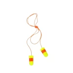 Box of Ear Protection Plugs containing 200 pairs with Cord, orange color            