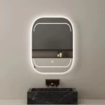 مراية إضاءة داخلية شكل مستطيل، مقاس 60 × 80 سم