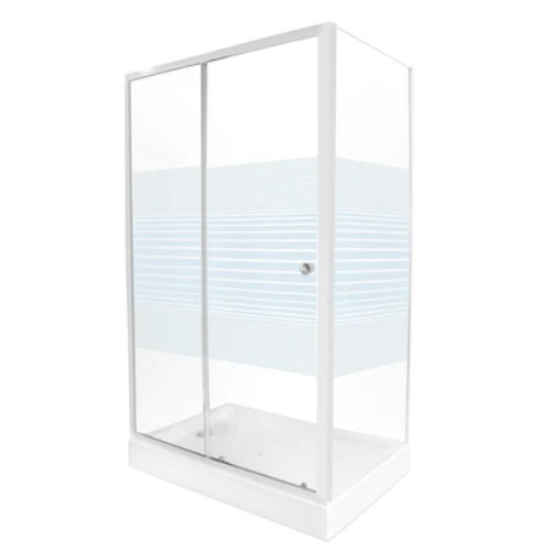 Shower Cabin with Rectangular Tray 120x80x185 cm, Modern Design | Al Dossary