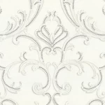 ورق جدران ايطالي لون اوف وايت تصميم كلاسيك ، مقاس 10 م×0.70 م، موديل 14117