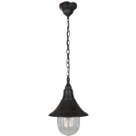 Italian Style Hanging Lantern with Hat Design, Black Color, Size 40×23 cm