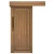 أبواب سحاب خشبية بريميوم بتصميمات عصرية، مقاس 110×265 سم، بيج غامق، موديل EX07