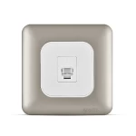 فيش تليفون مفرد نظام امريكى جاك 3 خط، لون تيتانيوم، 7×7 سم | سبكترا 