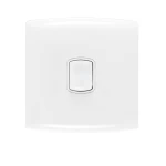 مفتاح ستائر مزدوج قطبين 20 امبير  ألف الفنار مقاس 7×7 سم اللون ابيض 