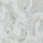 ورق جدران هندسي الماني مقاس 10 م× 0.53 م، لون ابيض، موديل صولت