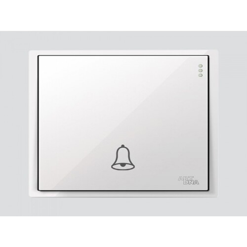 Doorbell Switch D3 Piano 7×7 cm, 10 Amp, White | Art DNA