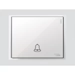 مفتاح جرس دي 3 بيانو، مقاس 7×7 سم، 10 أمبير، لون أبيض