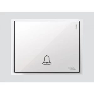 Doorbell Switch D3 Piano 7×7 cm, 10 Amp, White | Art DNA