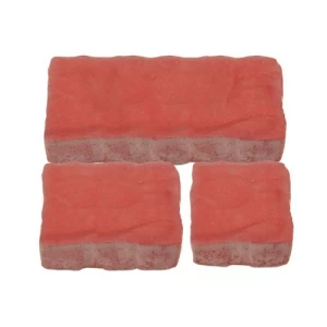 Yahfa Interlock Paver Tiles Height 6 cm Size 13x25 cm, 19 cm, 13 cm (3 Pieces) Dark Red | Artic
