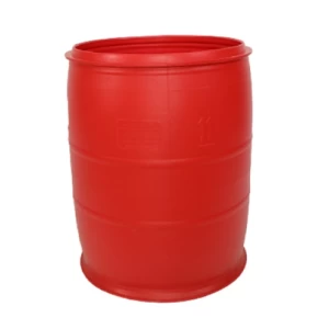 Plastic Drum 170 Liter Open Top, Height 73 cm, Red | saudi factory for drums co. (srco)