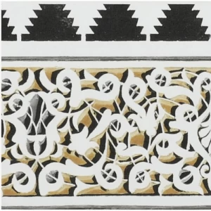 Belgian Wallpaper Oriental Design 25.5cm x 500cm Gold Color | Abyat Company