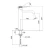 Bathroom Middle Washbasin Mixer Height 28.7 cm, Depth 16 cm, Matt Nickel Color | Hatch Company - Image 2