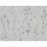 Leaf-patterned wall covering gray color, length 0.53 m, width 10m, model 221344