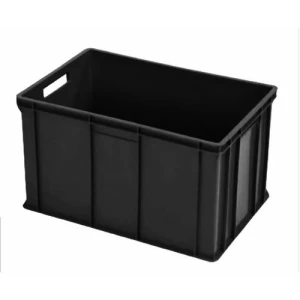 HDPE Plastic Box For Fish 60×40×34 cm, Black Color | AL-FURIDI FACTORY FOR PLASTIC INDUSTRIES