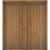 باب خشبي مزدوج للمداخل بريميوم، مقاس 220 × 235 سم، لون بني، موديل GM02