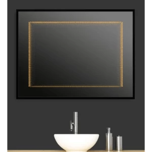Bathroom Rectangular Mirror 80x60 cm, Model Art #NC091 | Saudi Ceramics