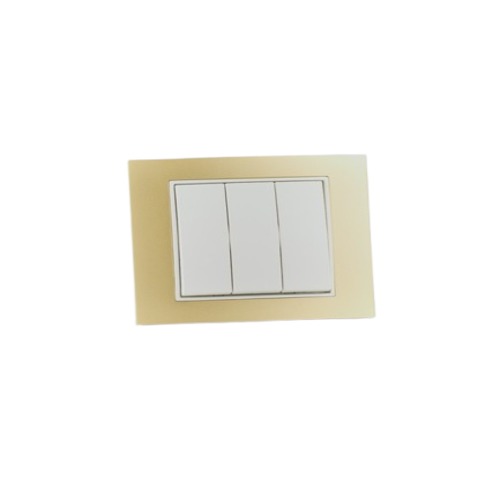 Triple Switch B3 7 × 21 cm Gold Color 16 Ampere | N2413W