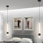 Double Ceiling Hanging Light, Black Color, 100 cm Wire, Dimensions 50×10 cm