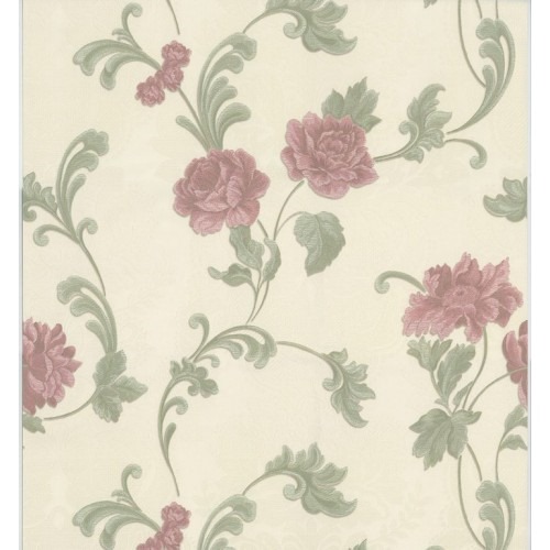 Floral Wallpaper Light Beige 10m x 0.73m Model 56909 | Balbaid Decor Company